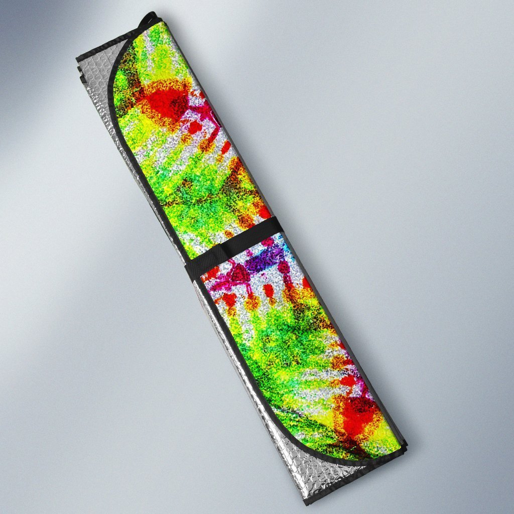 Star Tie Dye Car Sunshade Custom Printed Hippie Car Accessories