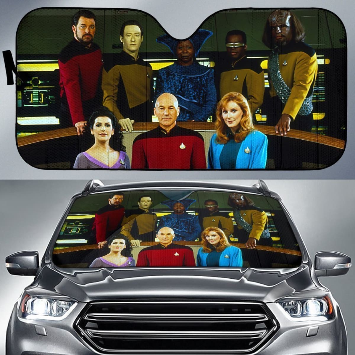 Star Trek All-Star Crew Car Window Sun Shade Nh07 Universal Fit 111204