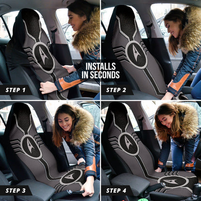 Star Trek Logo Car Seat Covers Custom For Fans Grey Version 210502
