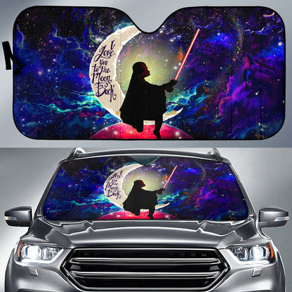 Star War Love You To The Moon Galaxy Car Auto Sunshades