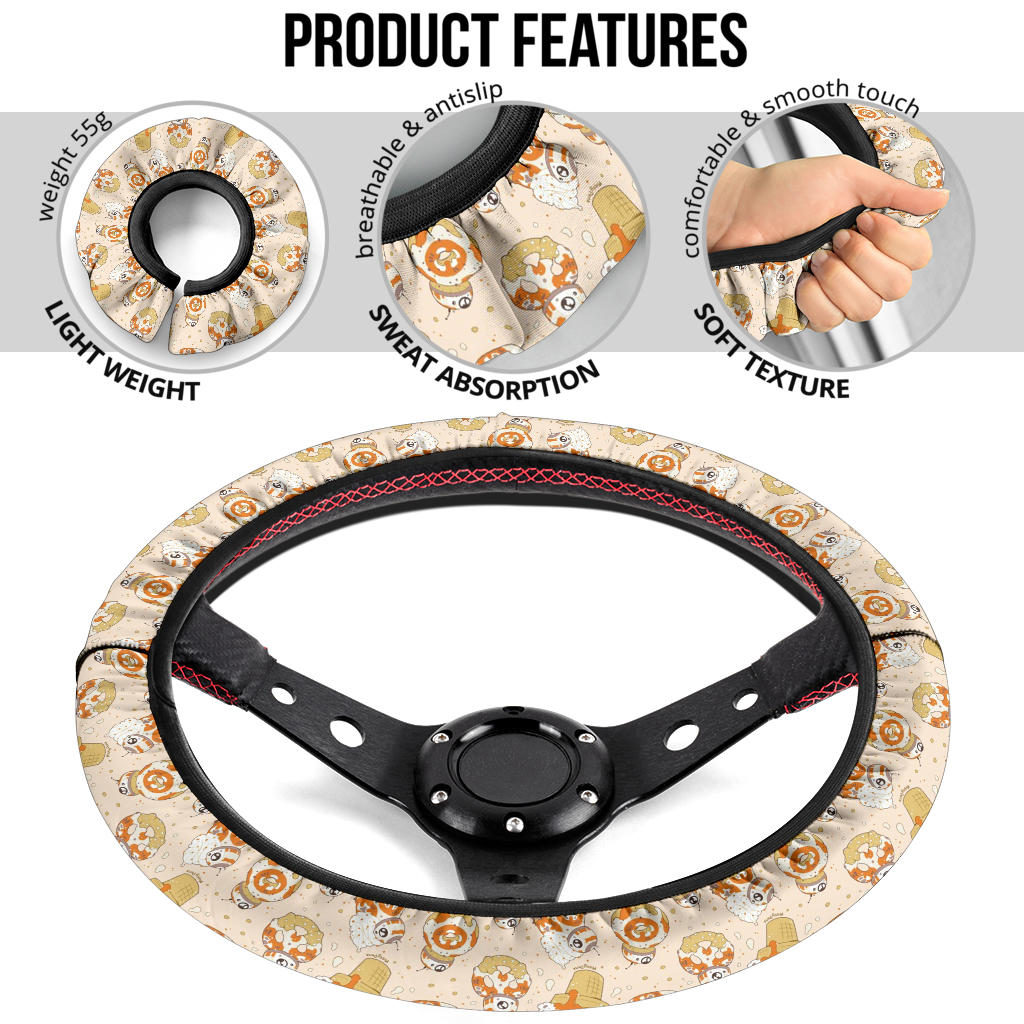 Star Wars BB8 Steering Wheel Cover Premium Car Steering Wheel Cover