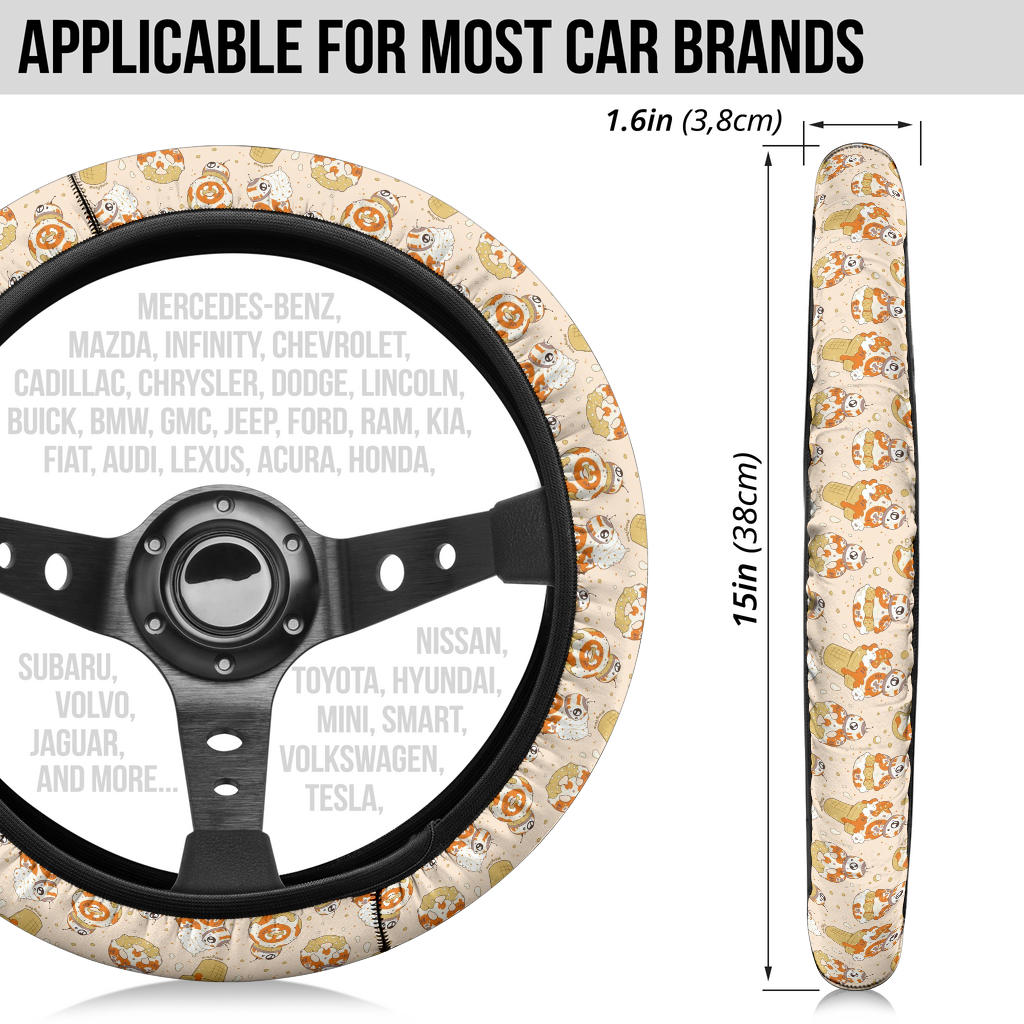 Star Wars BB8 Steering Wheel Cover Premium Car Steering Wheel Cover