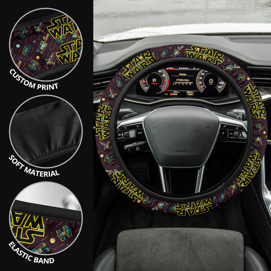 Star Wars Logo Emblem Premium Car Steering Wheel Cover
