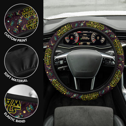 Star Wars Logo Emblem Premium Car Steering Wheel Cover