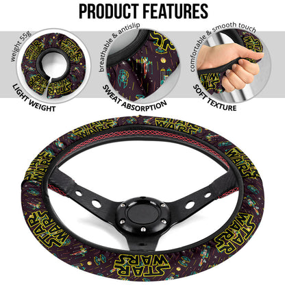 Star Wars Logo Emblem Premium Car Steering Wheel Cover