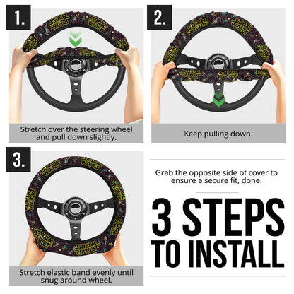 Star Wars Logo Emblem Premium Car Steering Wheel Cover