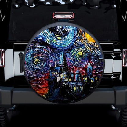 Starry Night Hogwarts Castle Car Spare Tire Cover