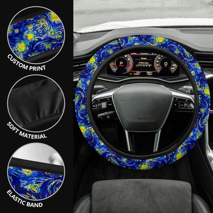 Starry Night Premium Car Steering Wheel Cover