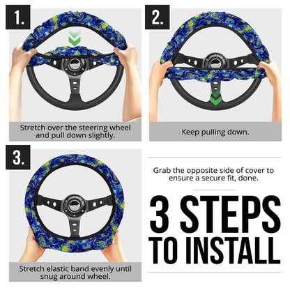 Starry Night Premium Car Steering Wheel Cover