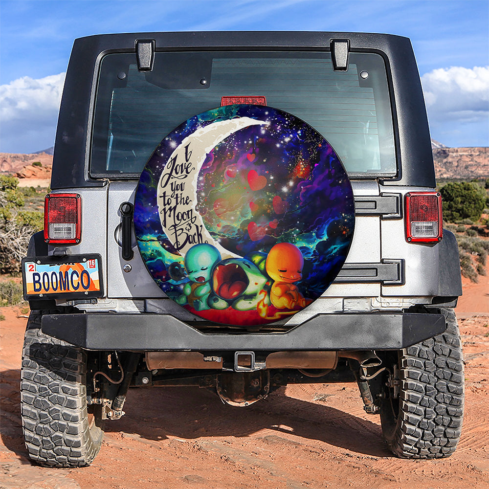 Starter Cute Sleep Love You To The Moon Galaxy Car Spare Tire Cover
