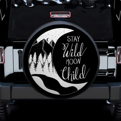 Stay Wild Moon Child Art Car Spare Tire Cover