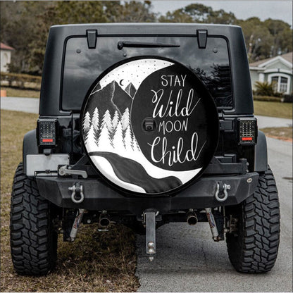 Stay Wild Moon Child Art Car Spare Tire Cover