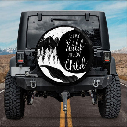 Stay Wild Moon Child Art Car Spare Tire Cover