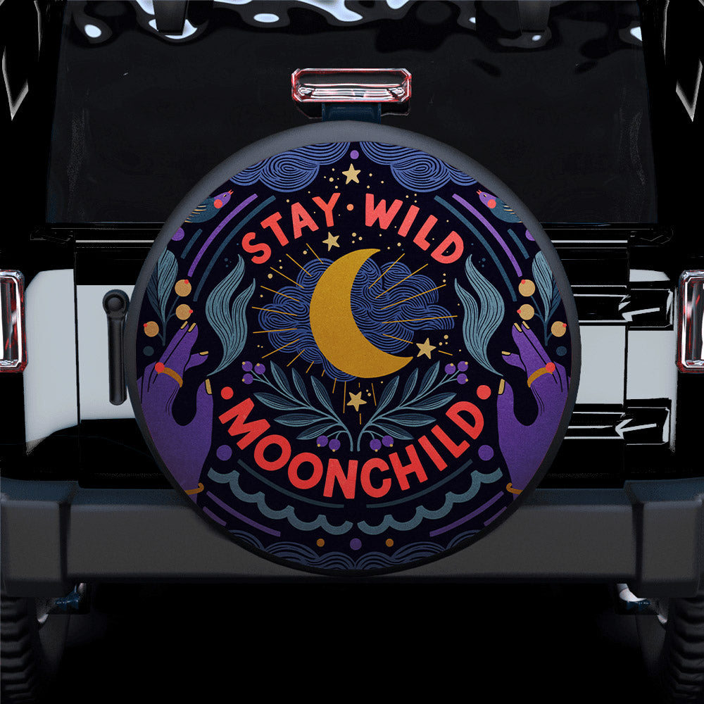 Stay Wild, Moon Child Mystic Car Spare Tire Cover