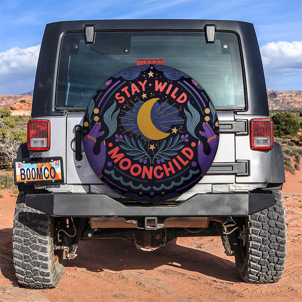 Stay Wild, Moon Child Mystic Car Spare Tire Cover