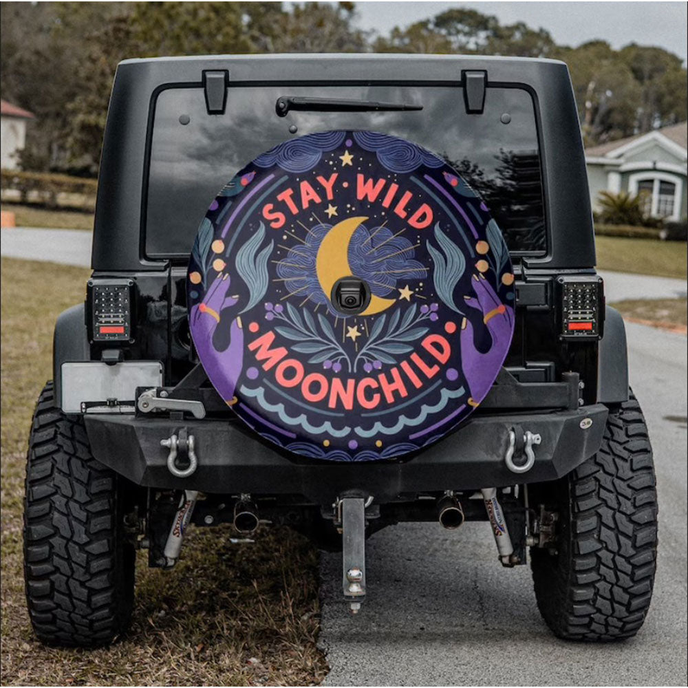 Stay Wild, Moon Child Mystic Car Spare Tire Cover