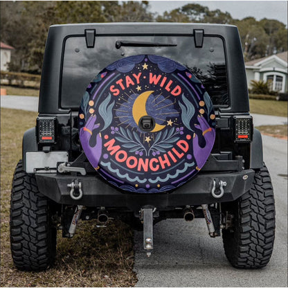 Stay Wild, Moon Child Mystic Car Spare Tire Cover