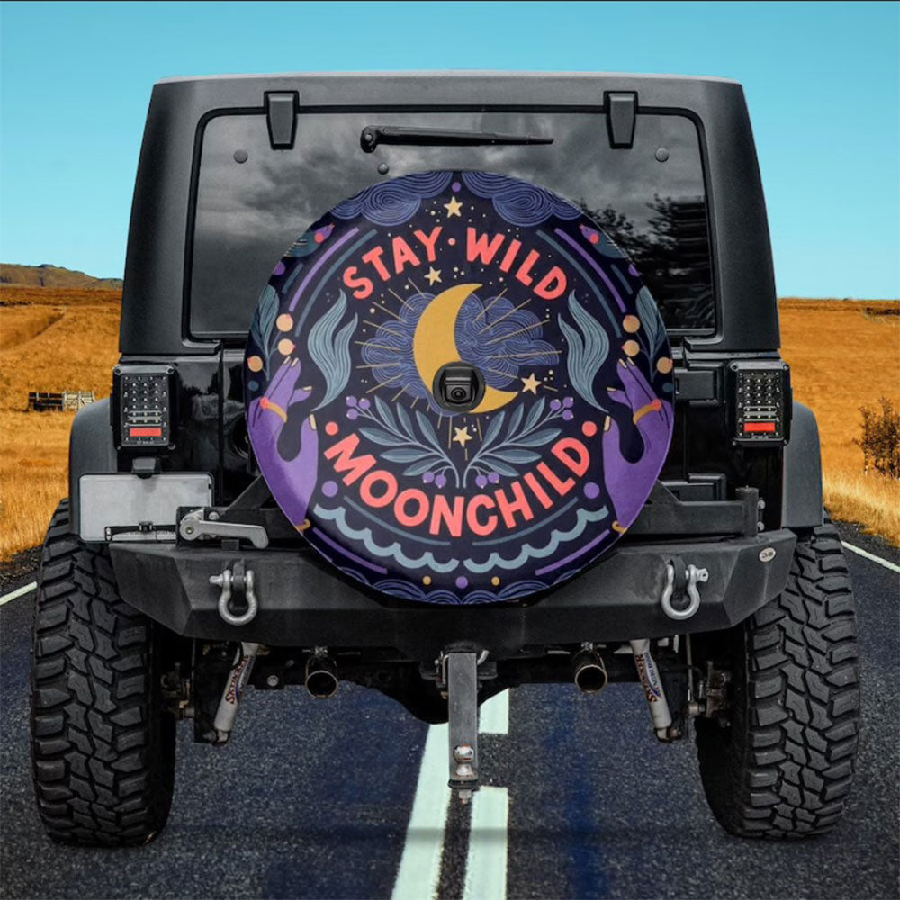 Stay Wild, Moon Child Mystic Car Spare Tire Cover