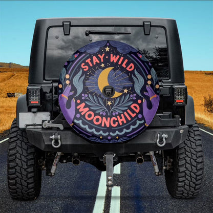 Stay Wild, Moon Child Mystic Car Spare Tire Cover