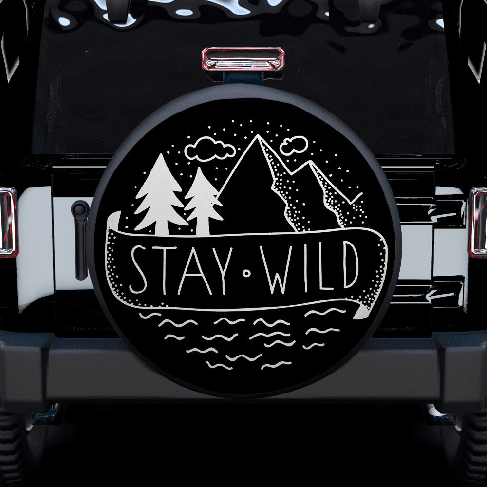 Stay Wild Winter Vibes American Day Car Spare Tire Cover