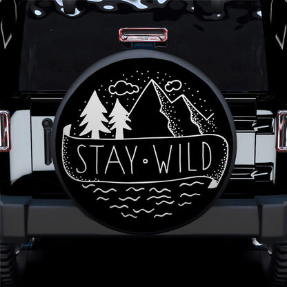 Stay Wild Winter Vibes American Day Car Spare Tire Cover