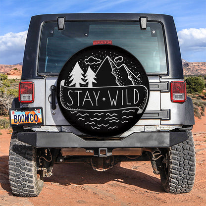 Stay Wild Winter Vibes American Day Car Spare Tire Cover
