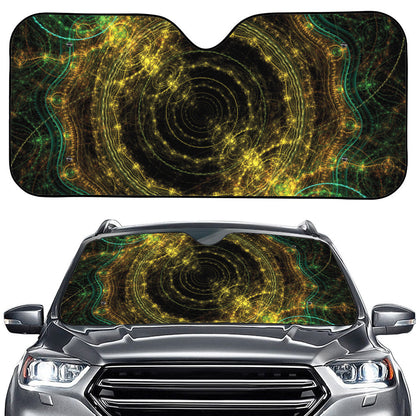 Steampunk Fractal Print Car Windshield Sun Shade