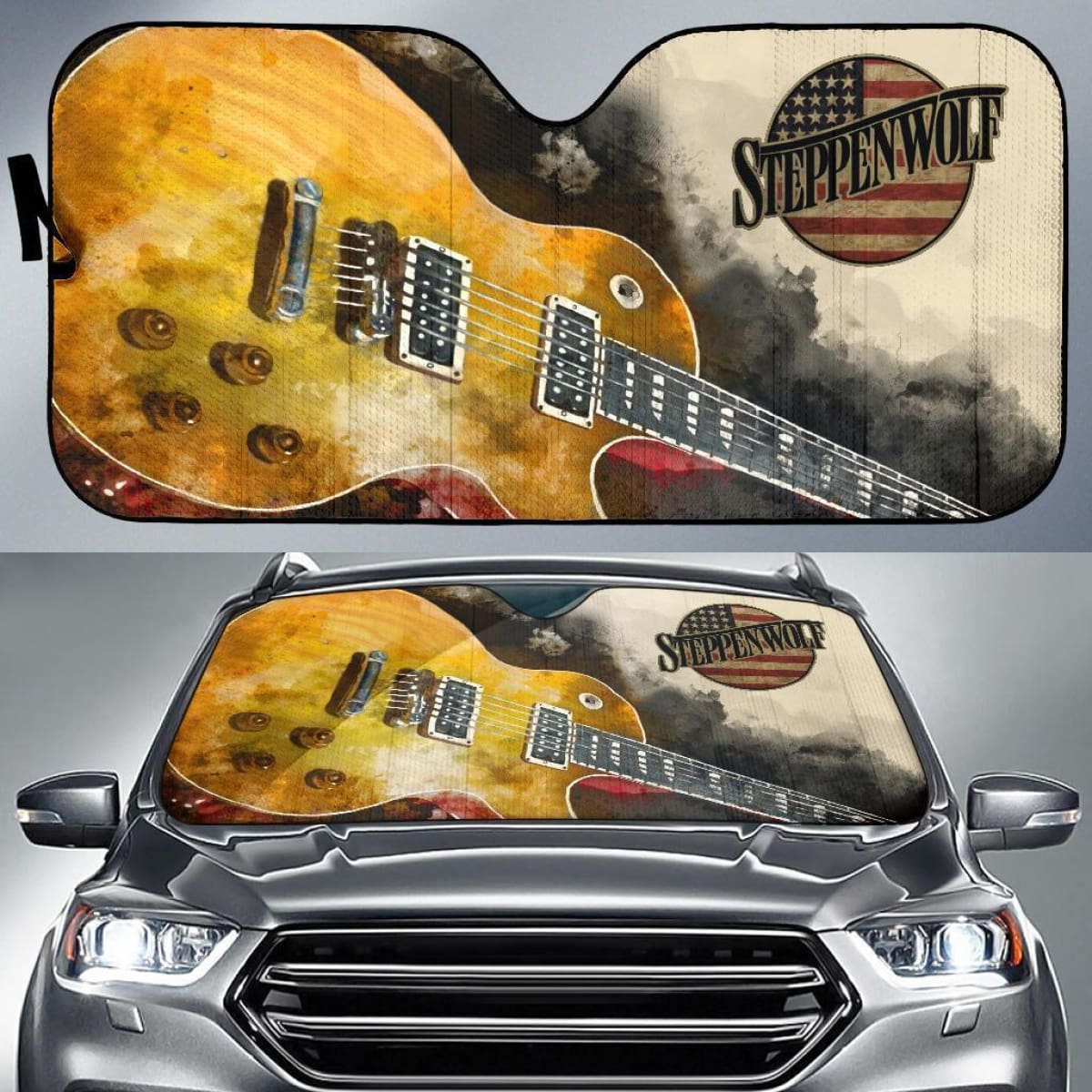 Steppenwolf Car Auto Sun Shade Guitar Rock Band Fan Universal Fit 174503