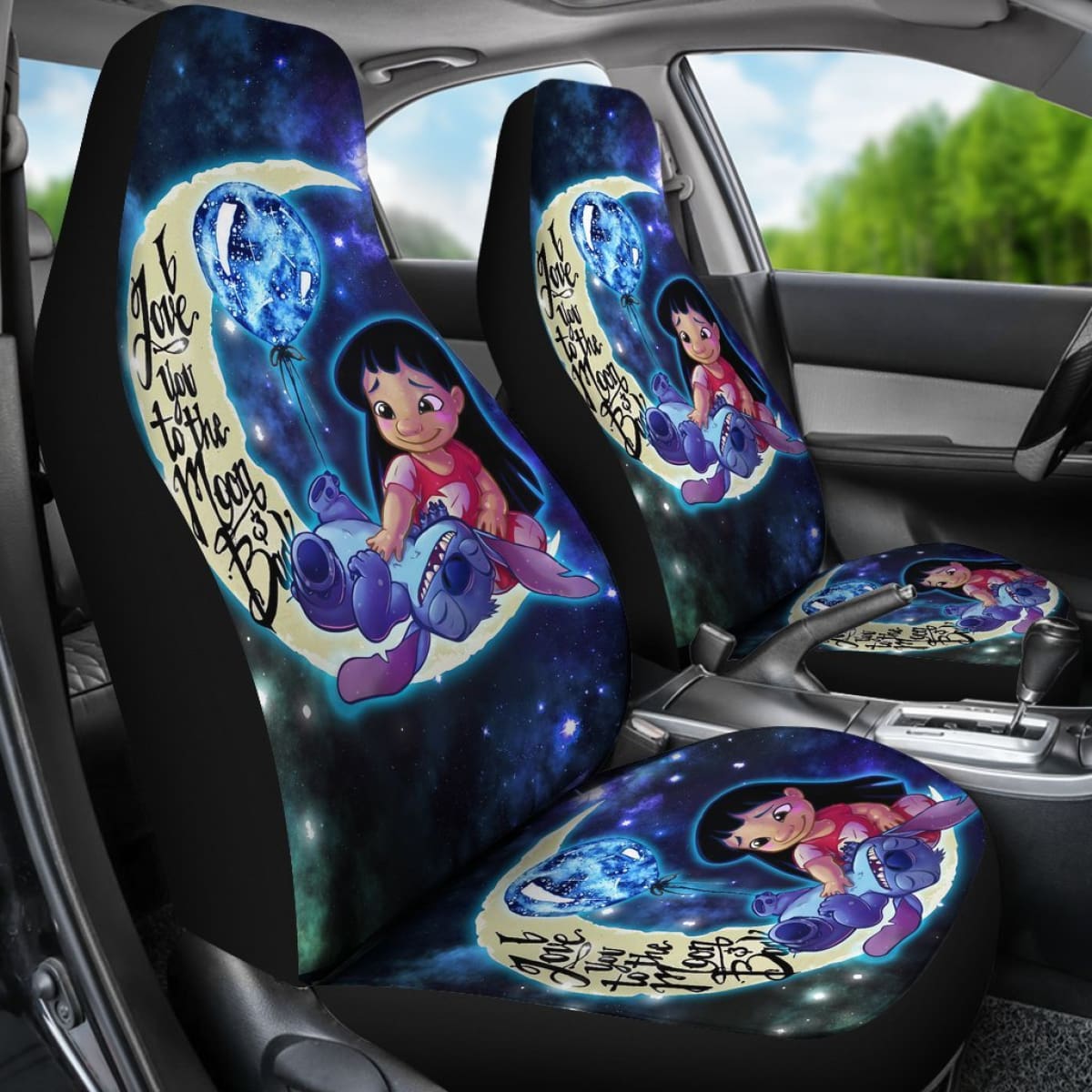 Stich And Lilo Cute Car Seat Covers Cartoon Fan Gift H041420 Universal Fit 084218