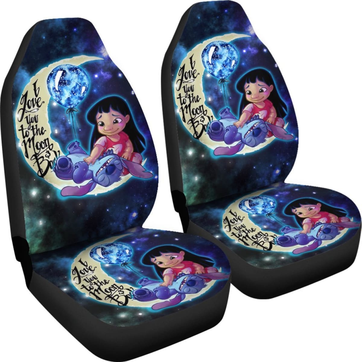 Stich And Lilo Cute Car Seat Covers Cartoon Fan Gift H041420 Universal Fit 084218
