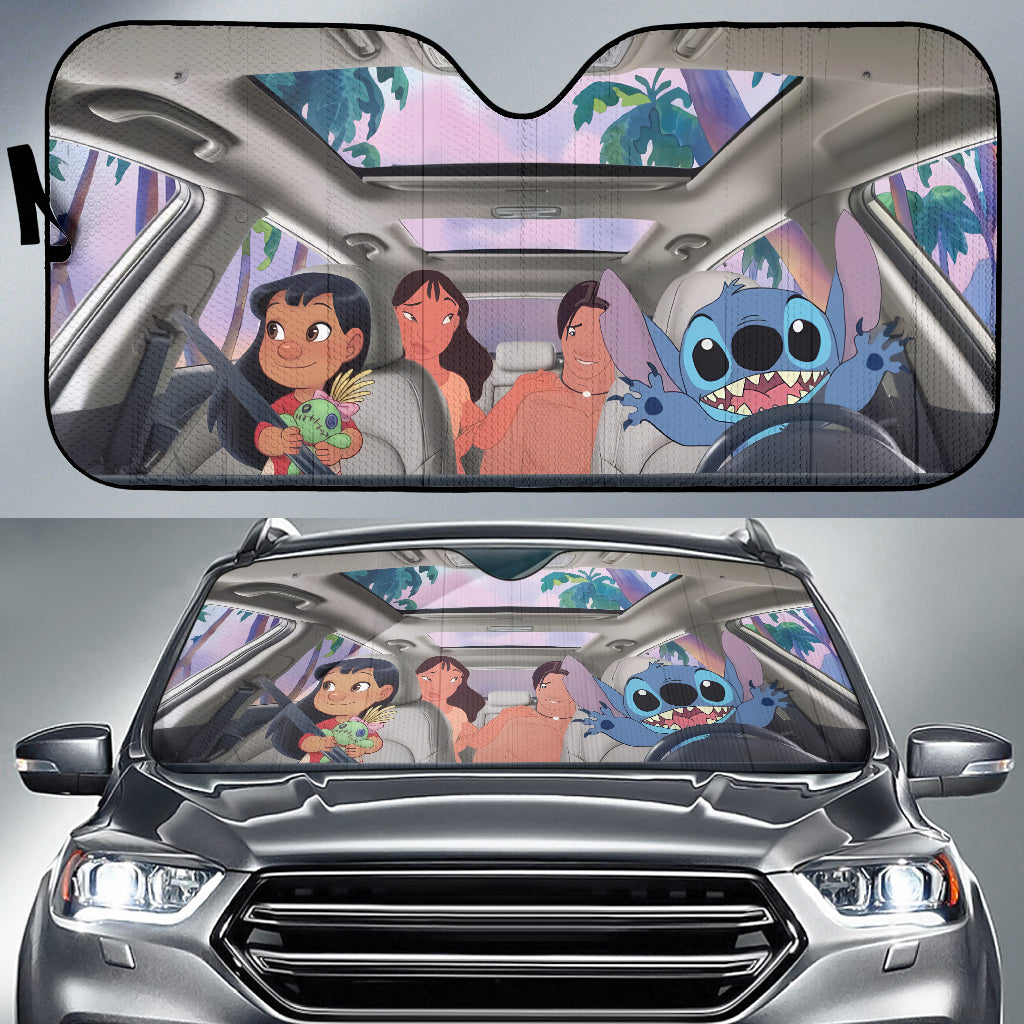 Stitch And Family Car Auto Sunshades