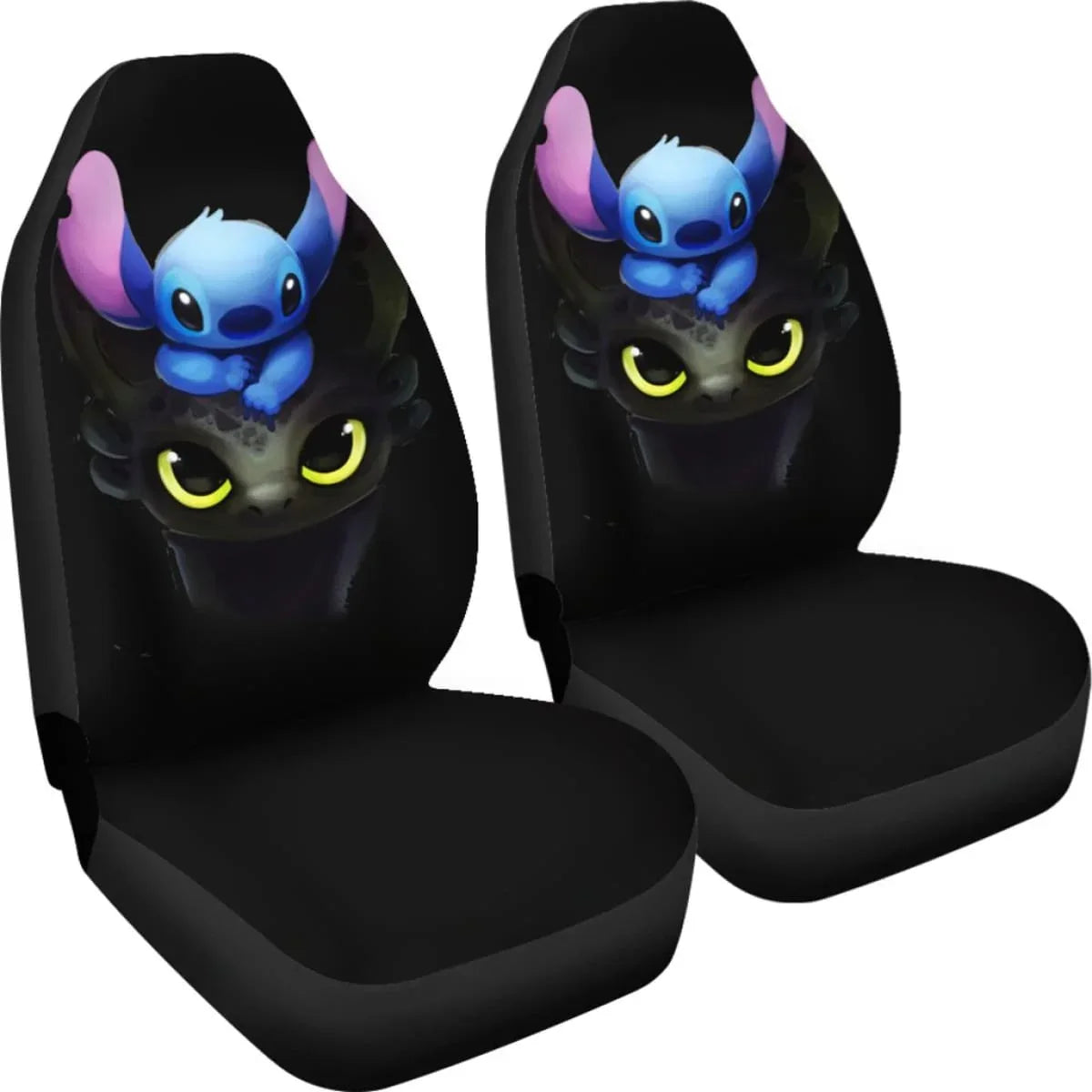 Stitch And Toothless Cute Seat Covers Amazing Best Gift Ideas Universal Fit - PersonalizedFury