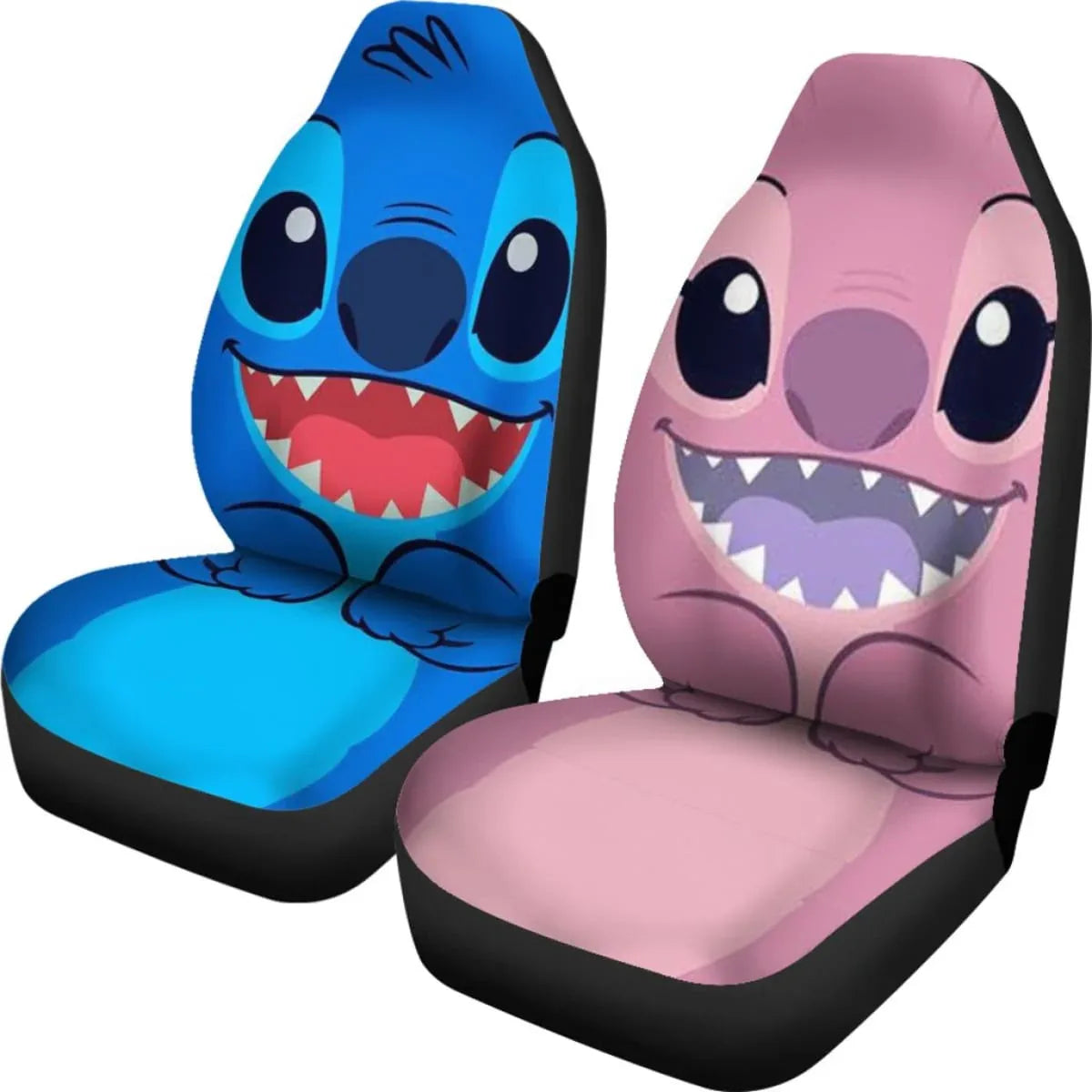 Stitch Blue Pink - Car Seat Cover - PersonalizedFury