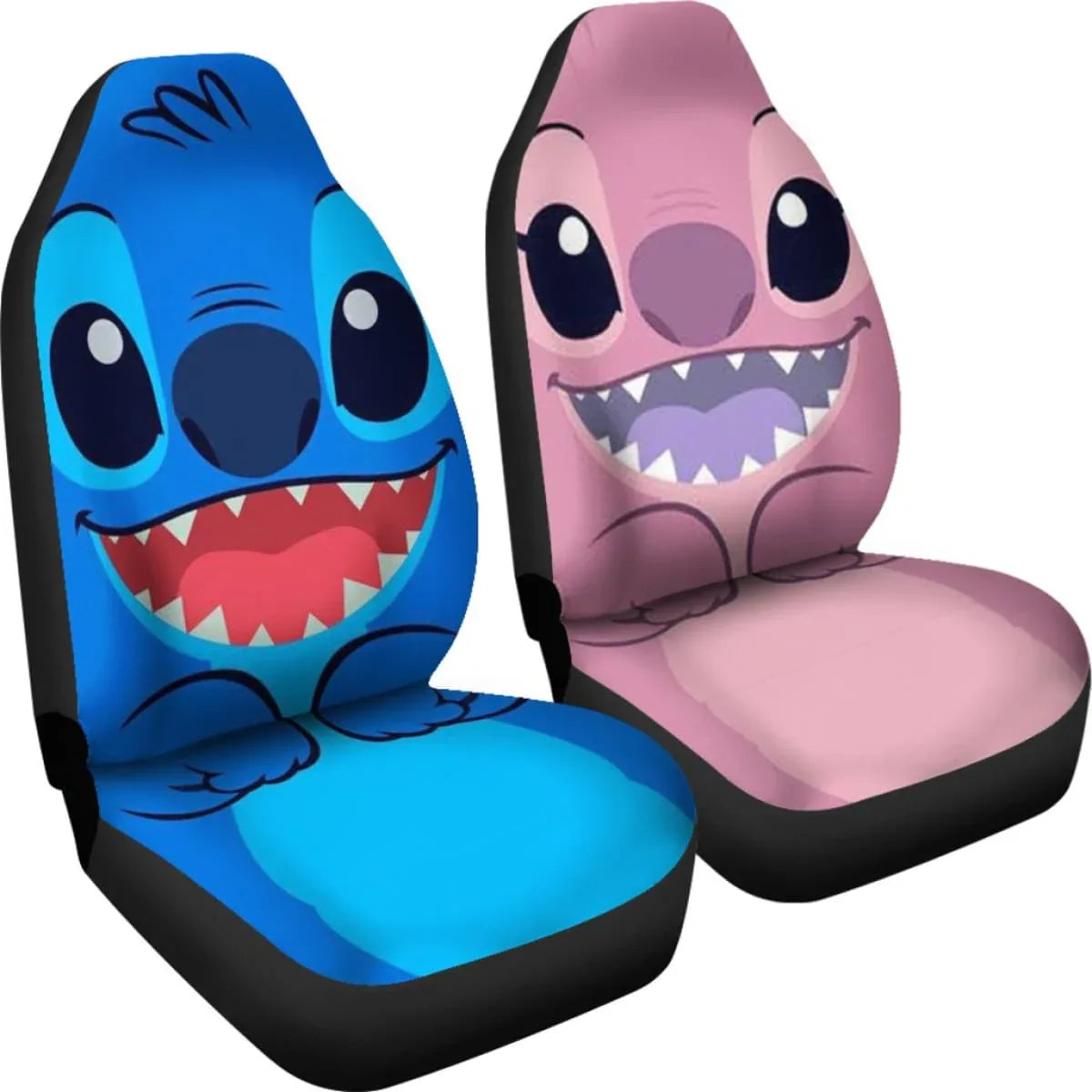 Stitch Blue Pink - Car Seat Cover - PersonalizedFury