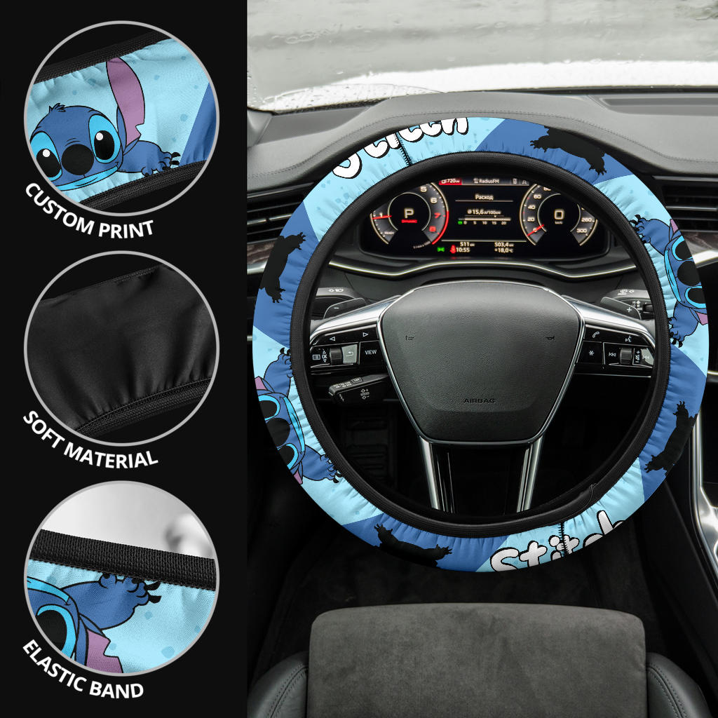 Stitch Car Steering Wheel Cover