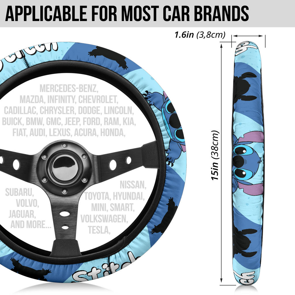 Stitch Car Steering Wheel Cover