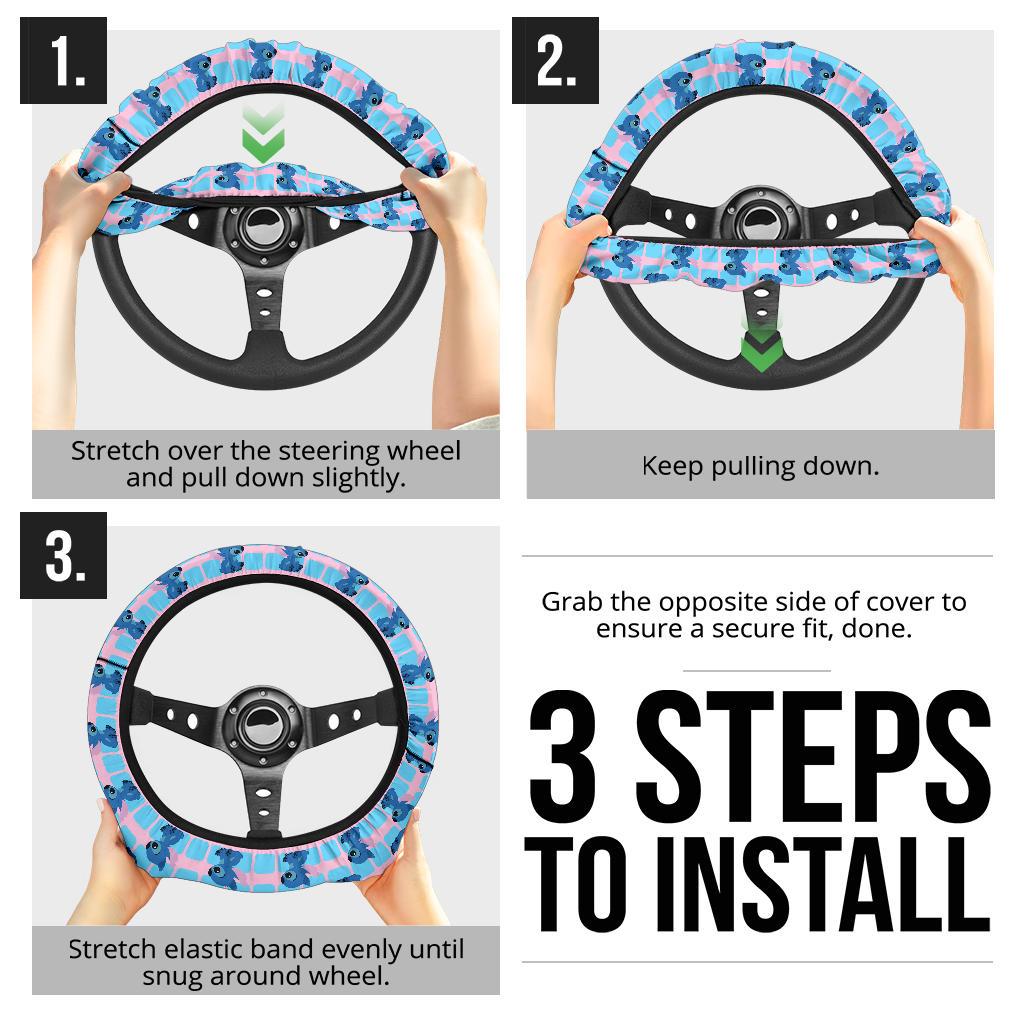 Stitch Custom Car Steering Wheel Cover