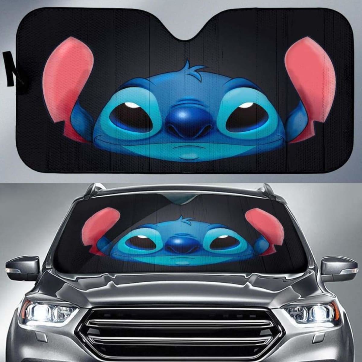 Stitch Face Auto Sun Shades 918b Universal Fit