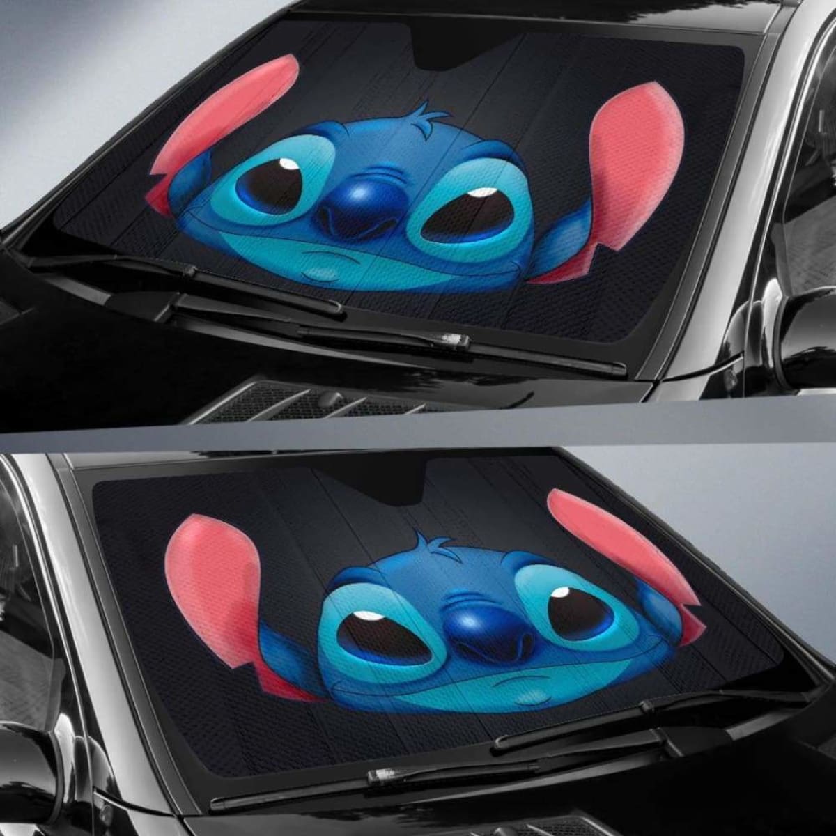 Stitch Face Auto Sun Shades 918b Universal Fit