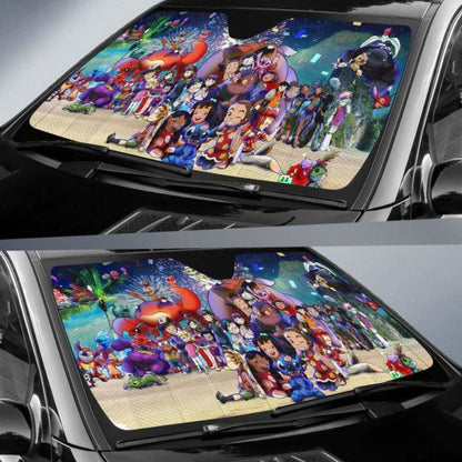 Stitch Family Car Sun Shades 918b Universal Fit