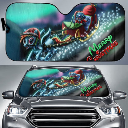 Stitch Merry Christmas Sun Shade amazing best gift ideas 2020 Universal Fit 174503