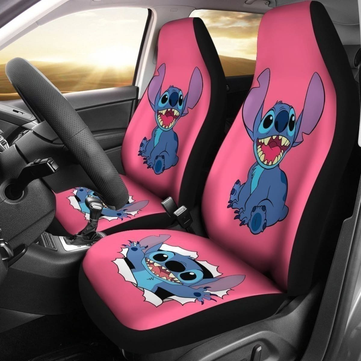 Stitch Pink Car Seat Covers For Who Love Universal Fit 194801