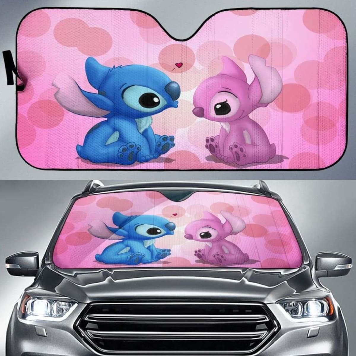 Stitch Valentine Auto Sun Shades 918b Universal Fit
