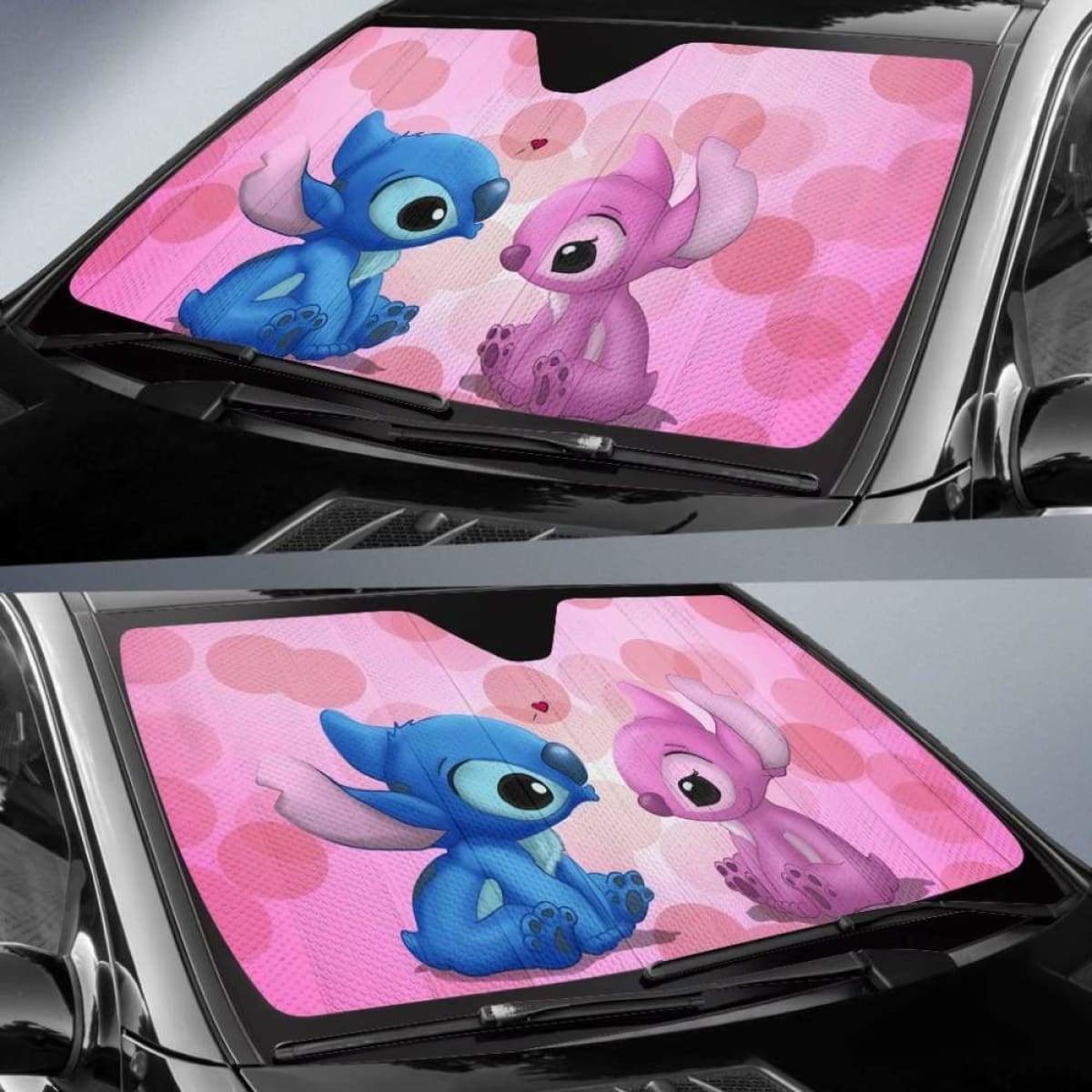Stitch Valentine Auto Sun Shades 918b Universal Fit