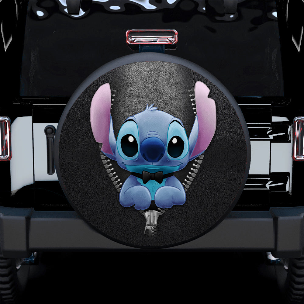 Stitch Wear Bow Zipper Car Spare Tire