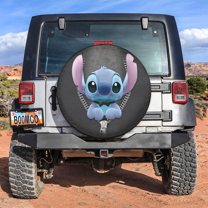 Stitch Wear Bow Zipper Car Spare Tire