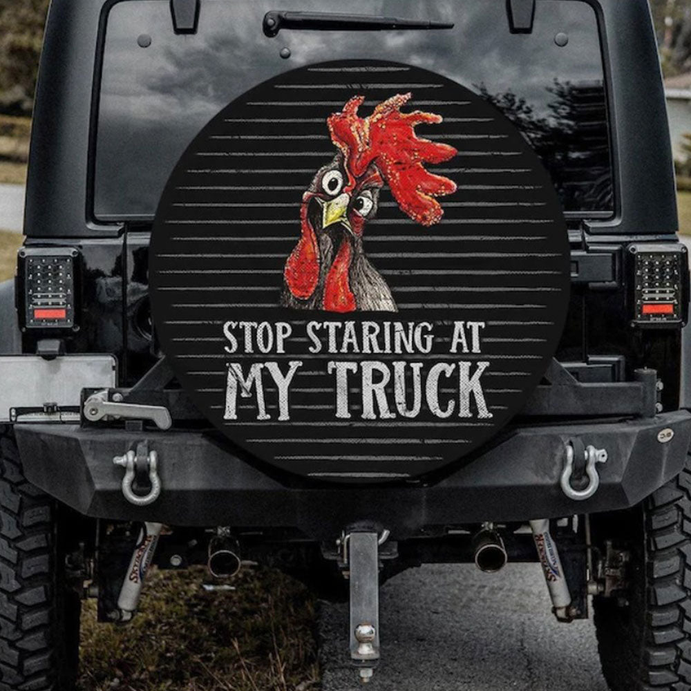 Stop Staring At My Truck Car Spare Tire Cover