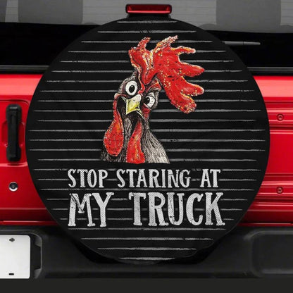 Stop Staring At My Truck Car Spare Tire Cover