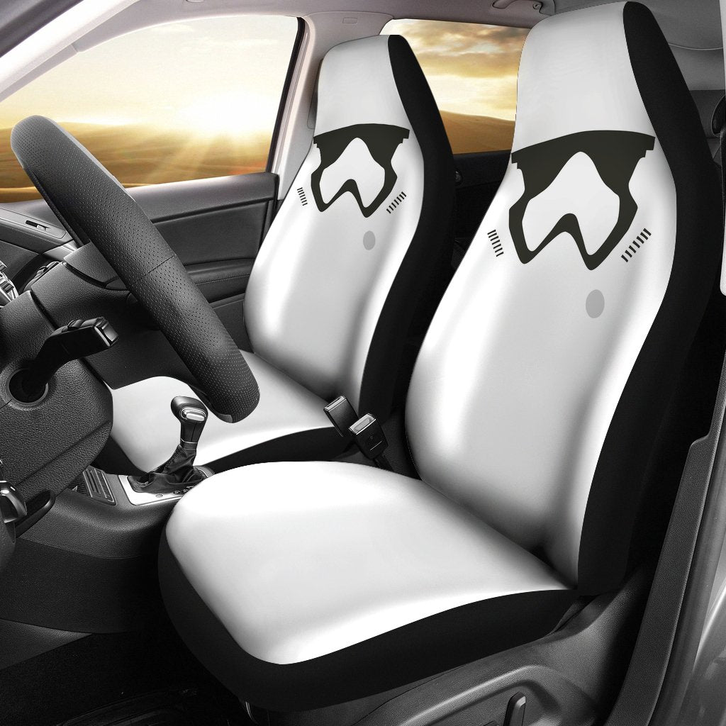 Stormstrooper Face Car Seat Cover