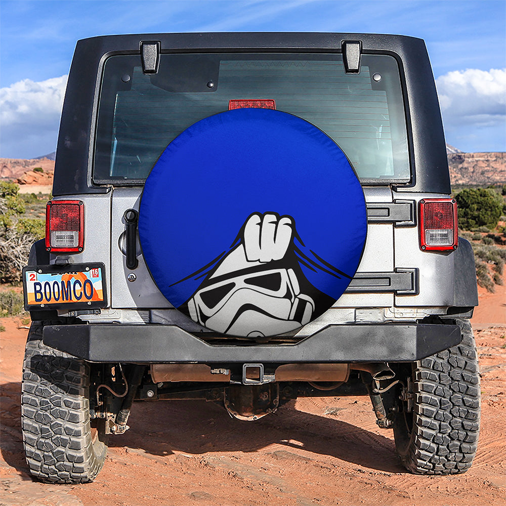 Stormtrooper Peek A Boo Funny Blue Jeep Car Spare Tire Cover